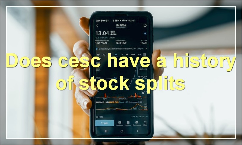 Does cesc have a history of stock splits