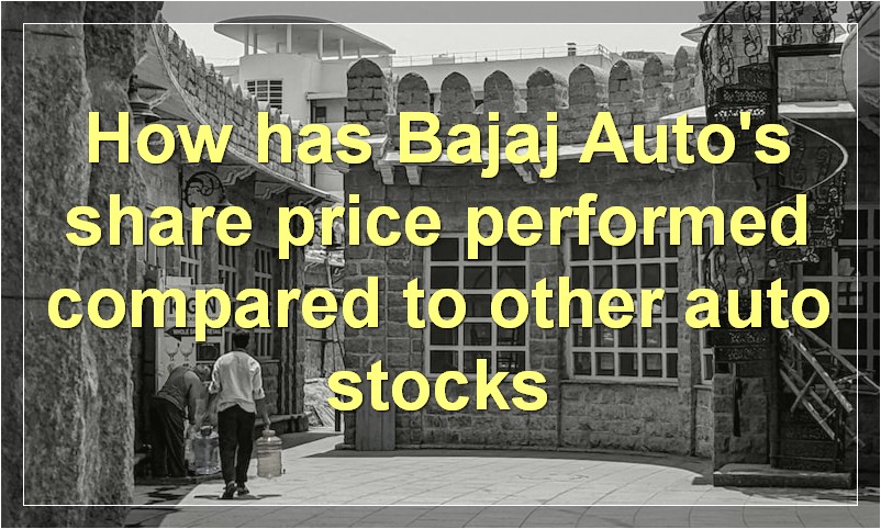 How has Bajaj Auto's share price performed compared to other auto stocks
