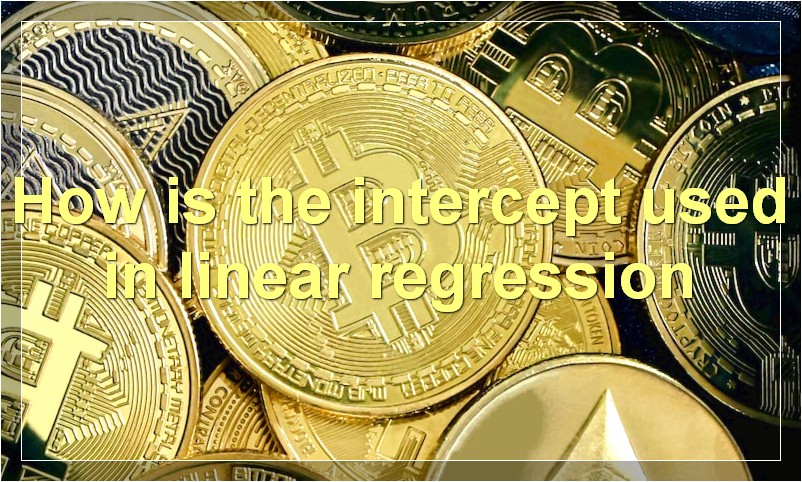 How is the intercept used in linear regression