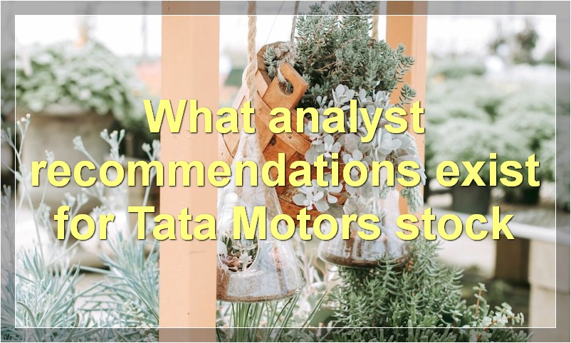 What analyst recommendations exist for Tata Motors stock