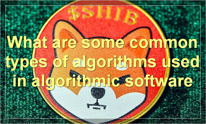 What are some common types of algorithms used in algorithmic software