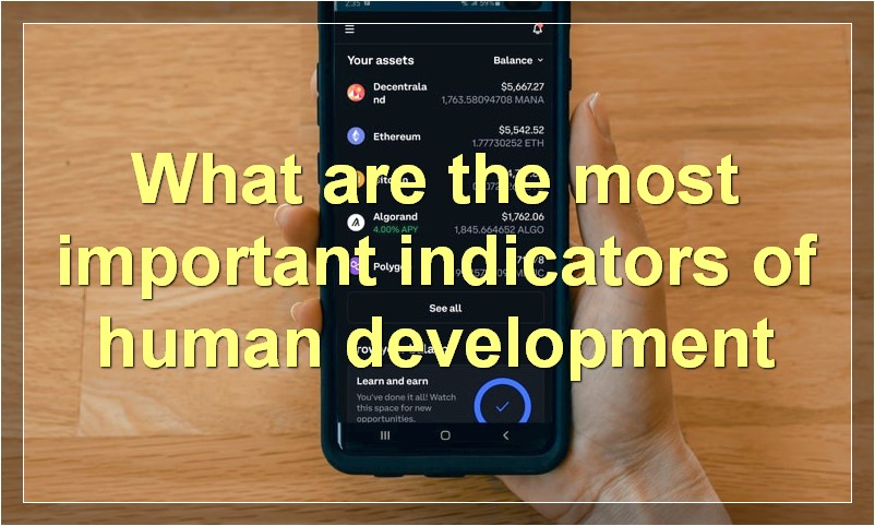 What are the most important indicators of human development