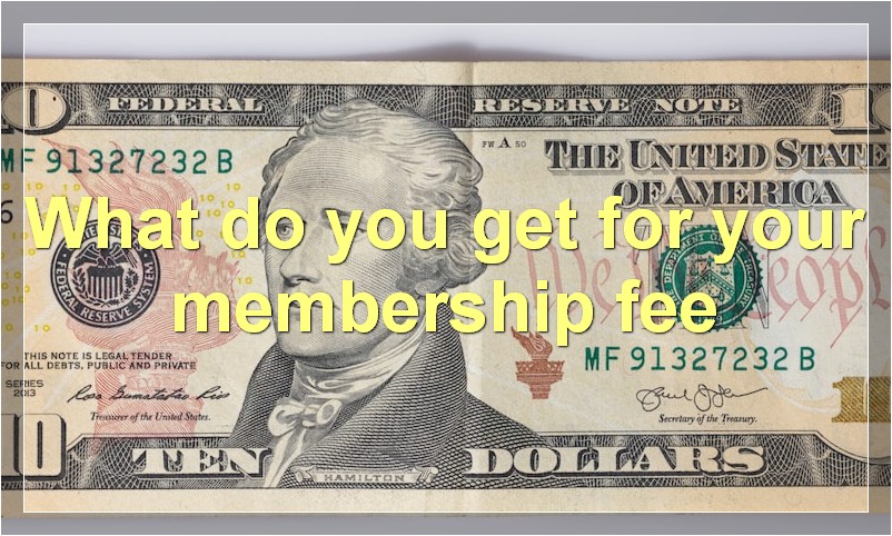What do you get for your membership fee