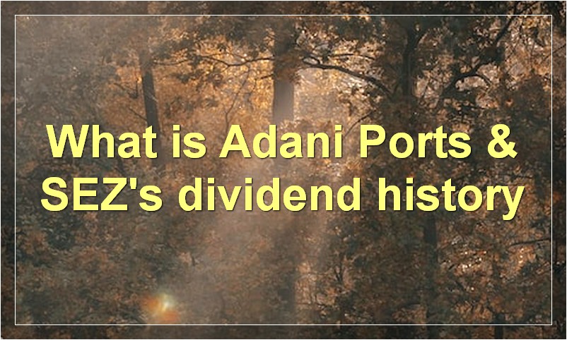 What is Adani Ports & SEZ's dividend history