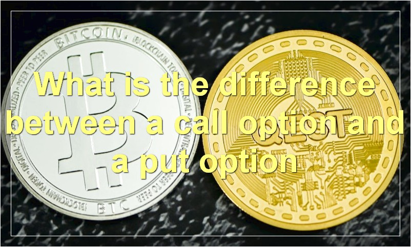 What is the difference between a call option and a put option