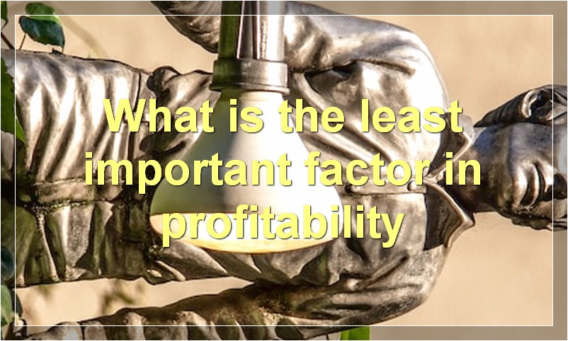 What is the least important factor in profitability
