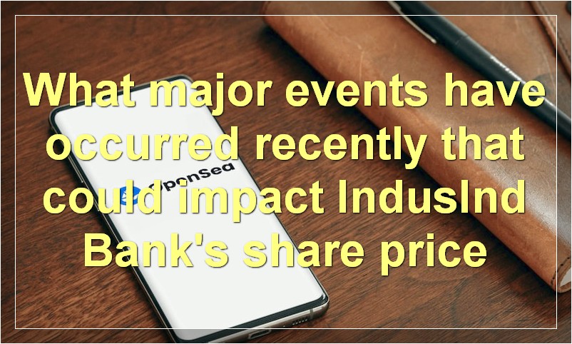 What major events have occurred recently that could impact IndusInd Bank's share price