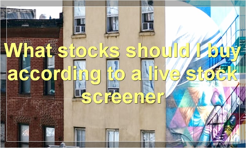 What stocks should I buy according to a live stock screener