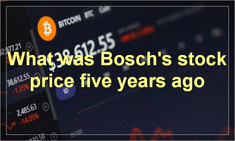 What was Bosch's stock price five years ago